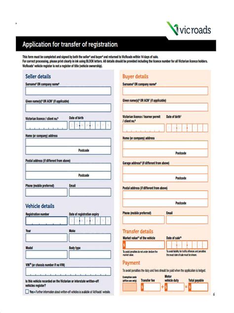 vicroads interstate licence transfer form